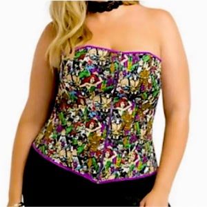 Torrid Women’s Size 2X Bustier Corset DC Comics Multi Villain Cosplay Comic-Con